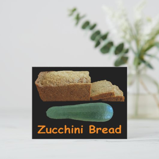 Zucchini Brot Postkarte (Stehend Vorderseite)