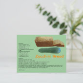 Zucchini Brot Rezept Postkarte (Stehend Vorderseite)