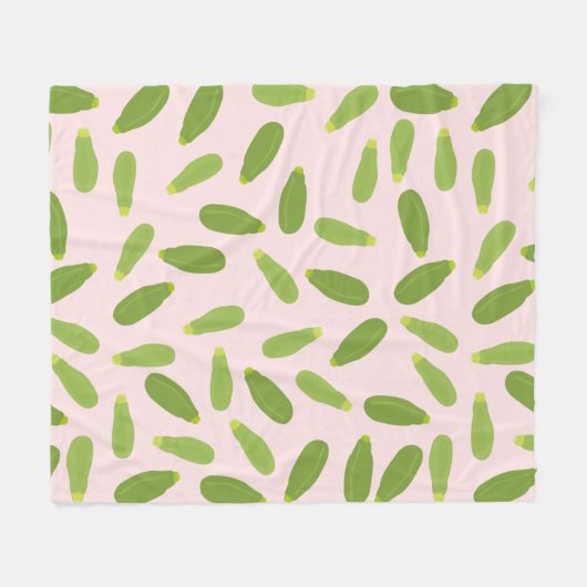 Zucchini Courgette Summer Squash Muster Fleecedecke (Vorderseite (Horizontal))