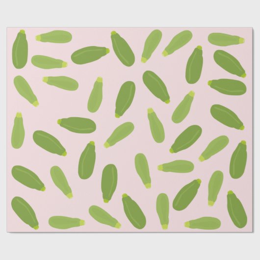 Zucchini Courgette Summer Squash Muster Geschenkpapier (Flach)