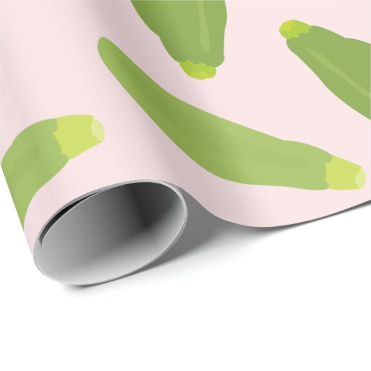 Zucchini Courgette Summer Squash Muster Geschenkpapier (Rolleneckpunkt)
