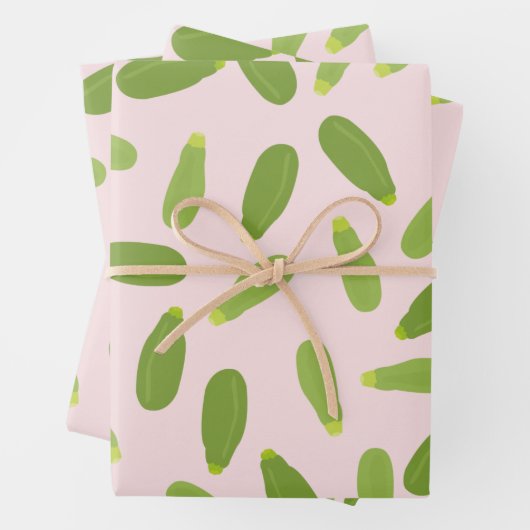 Zucchini Courgette Summer Squash Muster Geschenkpapier Set (Beispiel)