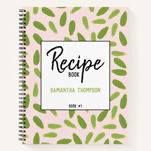 Zucchini Courgette Summer Squash Muster Rezept Notizblock (Vorderseite)