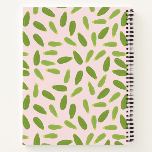 Zucchini Courgette Summer Squash Muster Rezept Notizblock (Rückseite)