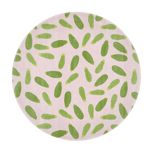 Zucchini Courgette Summer Squash Muster Schneidebrett (Vorderseite)