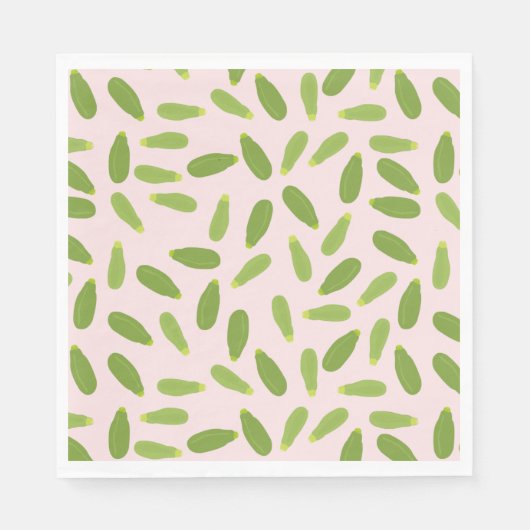 Zucchini Courgette Summer Squash Muster Serviette (Vorderseite)