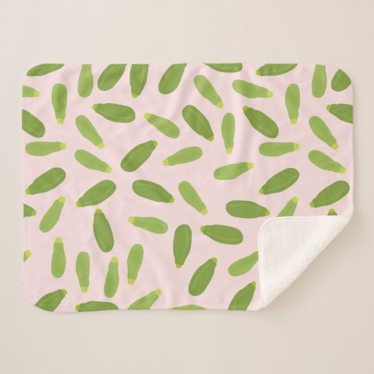 Zucchini Courgette Summer Squash Muster Sherpadecke (Vorderseite (Horizontal))