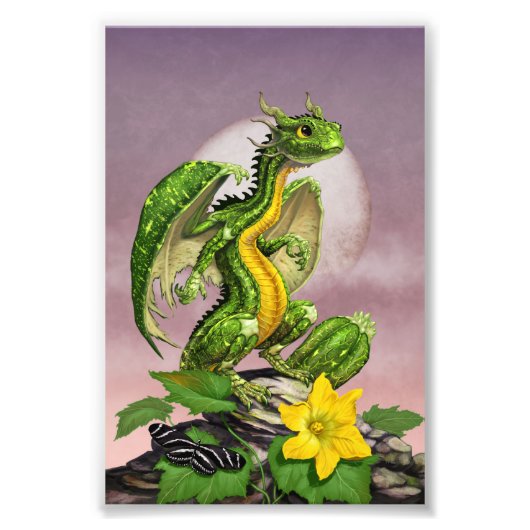 Zucchini Dragon 4x6 Print Fotodruck (Vorne)
