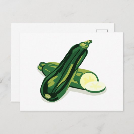 Zucchini Gemüse Postkarte (Vorne/Hinten)