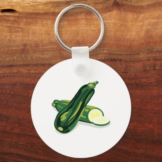 Zucchini Gemüse Schlüsselanhänger (Vorderseite)