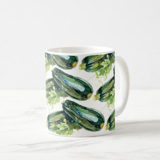 Zucchini Gemüse Zucchini Gemüse Gemüse Kaffeetasse (VorderseiteRechts)