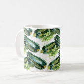 Zucchini Gemüse Zucchini Gemüse Gemüse Kaffeetasse (Vorderseite Links)