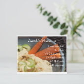 Zucchini Hummus Postkarte (Stehend Vorderseite)