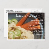 Zucchini Hummus Postkarte (Vorne/Hinten)