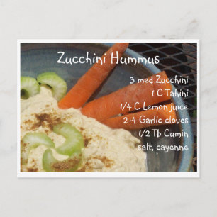 Zucchini Hummus Postkarte