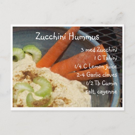 Zucchini Hummus Postkarte (Vorderseite)