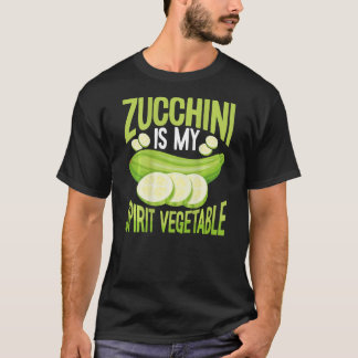 Zucchini ist mein Geist pflanzlichen Backprint Veg T-Shirt