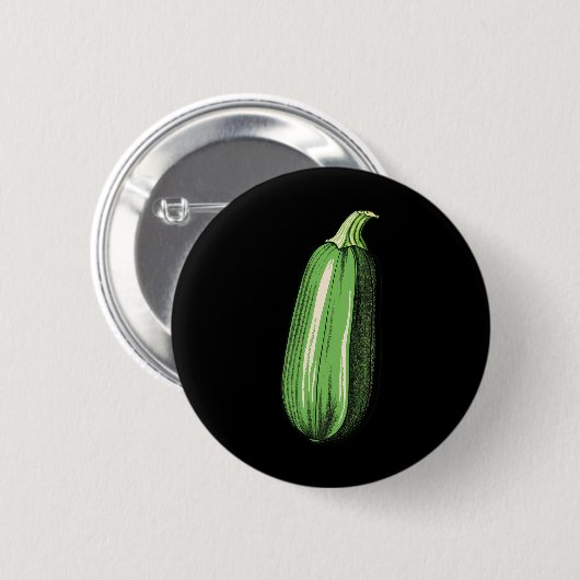 Zucchini Lazy Easy Funny Matching Halloween Costum Button (Vorne & Hinten)