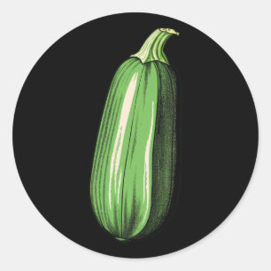 Zucchini Lazy Easy Funny Matching Halloween Costum Runder Aufkleber