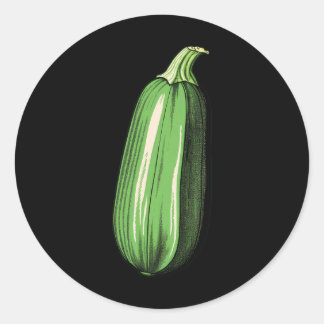 Zucchini Lazy Easy Funny Matching Halloween Costum Runder Aufkleber