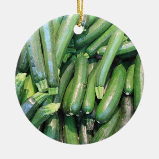 Zucchini-Ornament Keramikornament (Vorne)