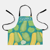 Zucchini Pastel Personalisiertes Muster Schürze (Vorderseite)
