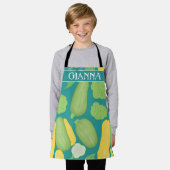 Zucchini Pastel Personalisiertes Muster Schürze (Getragen)