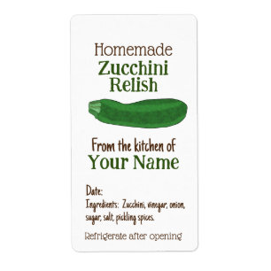 Zucchini Pickles oder Personalisiertes Zucchini-Zu