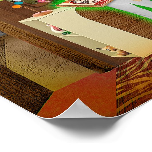 Zucchini Pizza Poster (Ecke)