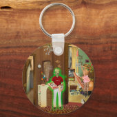 Zucchini Pizza Schlüsselanhänger (Vorderseite)