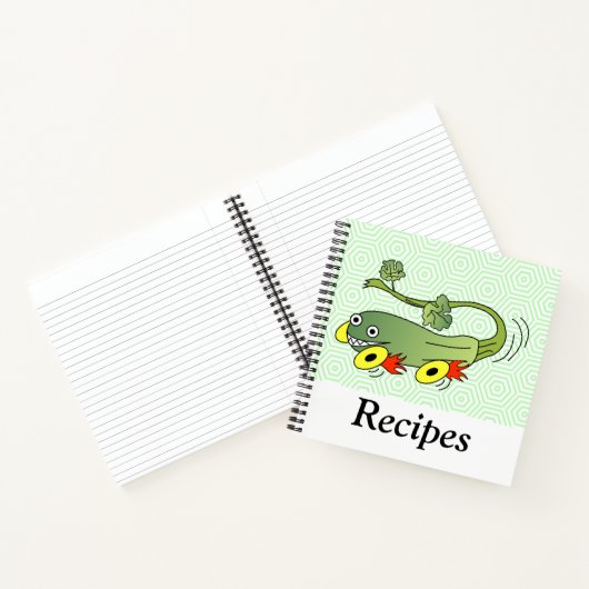 Zucchini Race Car Rezept Notebook Notizblock (Innenseite)