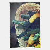 Zucchini Sommer Squash Gourds Gemüse Geschirrtuch (Vertikal)