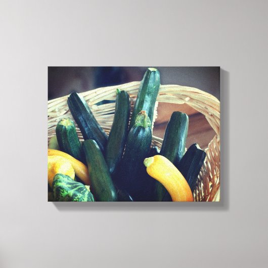Zucchini Sommer Squash Gourds Gemüse Leinwanddruck (Vorderseite)