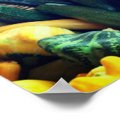 Zucchini Sommer Squash Gourds Gemüse Poster (Ecke)