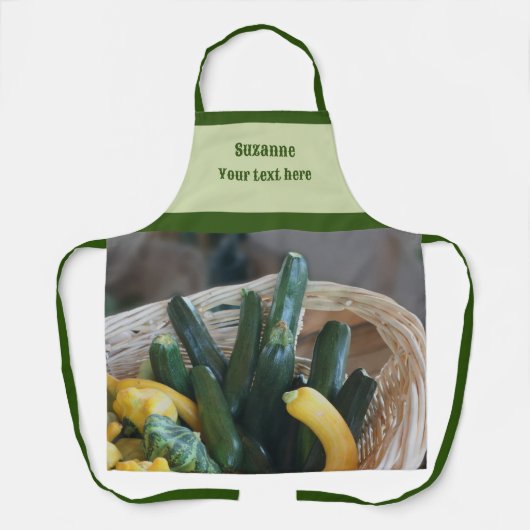 Zucchini Squash Gourds Gemüse Personalisiert Schürze (Vorderseite)