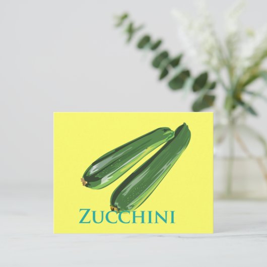 Zucchini Squash Postkarte (Stehend Vorderseite)
