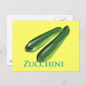 Zucchini Squash Postkarte (Vorne/Hinten)