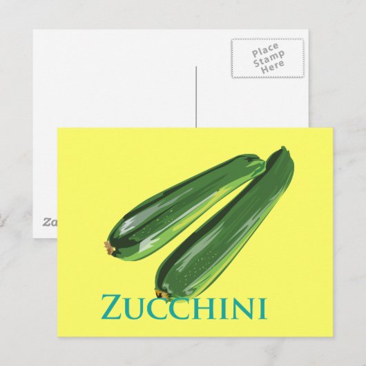 Zucchini Squash Postkarte (Vorne/Hinten)