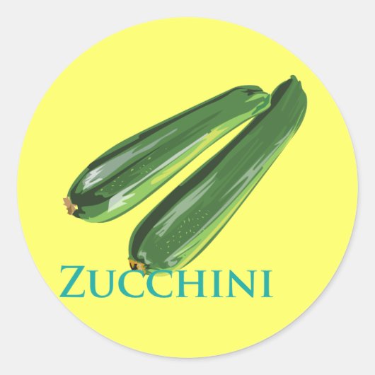 Zucchini Squash Runder Aufkleber (Vorderseite)