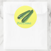 Zucchini Squash Runder Aufkleber (Tasche)