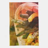 Zucchini Summer Squash Gourds Gemüse Vintag Geschirrtuch (Vertikal)