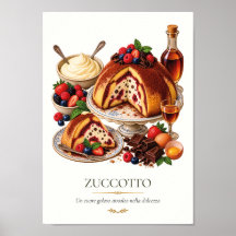 Zuccotto fiorentino – Vintage italienisches Desser