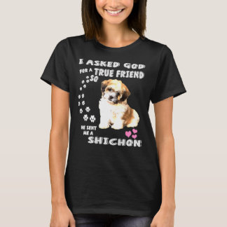 Zuchon Dog Mama Kostüm Shih Tzu Bichon Mix Pup Cut T-Shirt