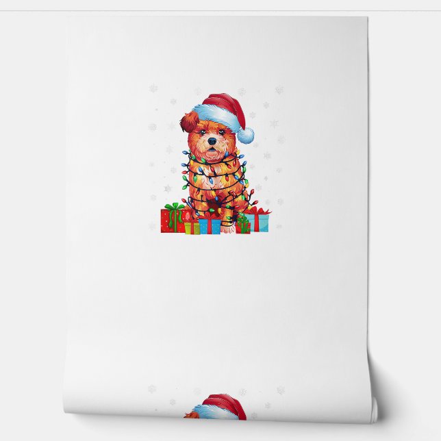 Zuchon Dog Ugly Xmas Lights Weihnachtsmannmütze Zu Tapete (Abrollen)