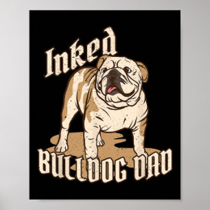 Zucht gezüchteter Bulldog Vater Bulldog Sprichwort Poster