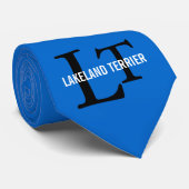 Zucht-Monogramm Lakelands Terrier Krawatte (Gerollt)