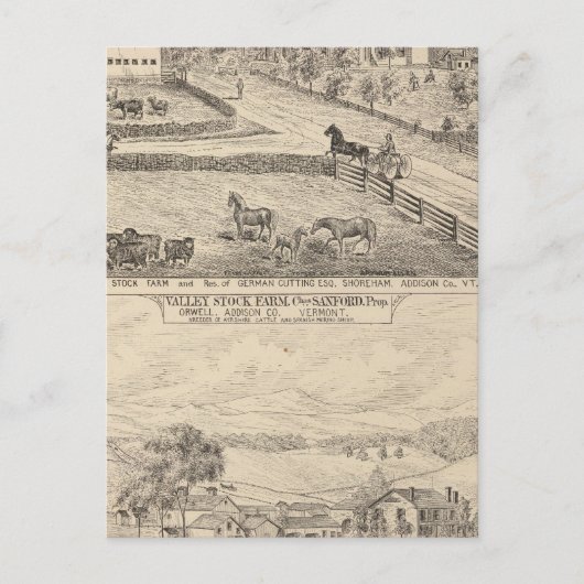 Zuchtbetrieb und Wohnsitz in Shoreham Postkarte (Vorderseite)