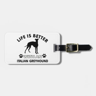 Zuchtentwürfe des italienischen Windhunds Hunde Gepäckanhänger