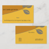 Züchter-Bauers-landschaftlich gestaltendes Visitenkarte (Vorne/Hinten)