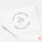 Zuchtgeflügel Frische Eier Runder Aufkleber (Umschlag)